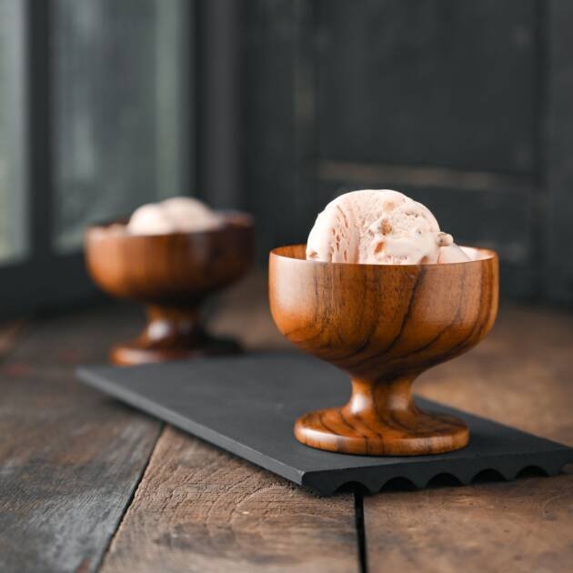 Handcrafted Wooden Ice Cream Cup – Set of 6