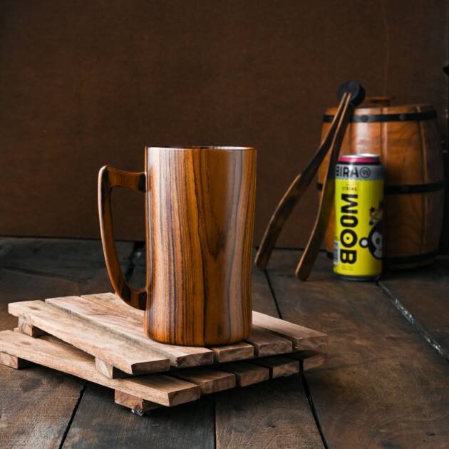 Handcrafted Wooden Beer Mug 700 ml